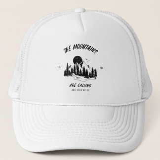 Gorra De Camionero Las montañas están llamando y aquí vamos