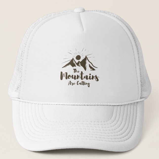 Gorra De Camionero Las montañas llaman (Anverso)