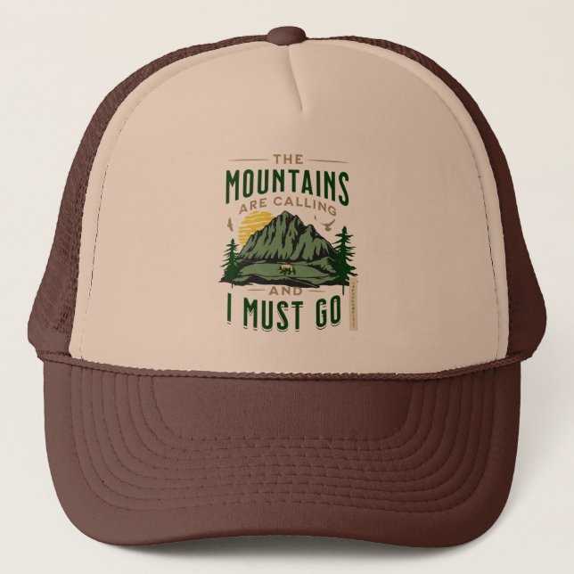 Gorra De Camionero Las montañas llaman (Anverso)
