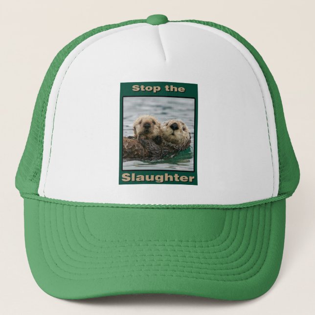 Gorra De Camionero Las nutrias de mar - pare la matanza (Anverso)