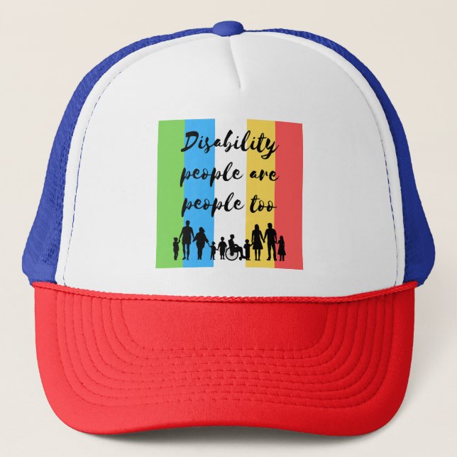 Gorra De Camionero las personas con discapacidad también son personas (Anverso)