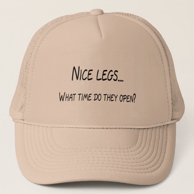 Gorra De Camionero Las piernas agradables cuándo lo hacen se abren (Anverso)