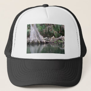 Gorra De Camionero Las rodillas de los árboles cipreses reflejadas