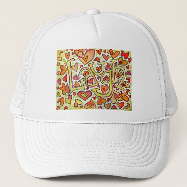Gorra De Camionero Lauder Word Art Hap o Caps (Anverso)