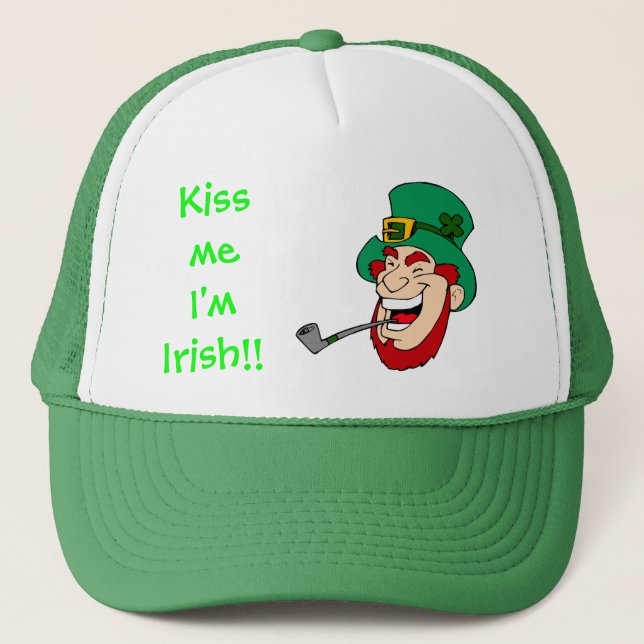 Gorra De Camionero Laughing Leprechaun St Patrick's Day (Anverso)