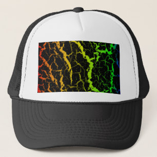 Gorra De Camionero Lava espacial agrietada - ROYGB arcoiris