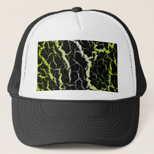 Gorra De Camionero Lava espacial craqueada - Amarillo blanco/limón