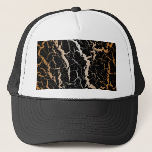 Gorra De Camionero Lava espacial craqueada - Blanco/Bronce