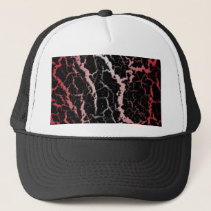 Gorra De Camionero Lava espacial craqueada - Blanco/Coral
