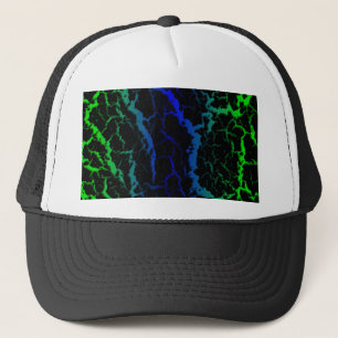 Gorra De Camionero Lava espacial craqueada - Verde/Azul