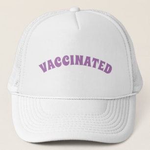 Gorra De Camionero Lavanda vacunada y blanco