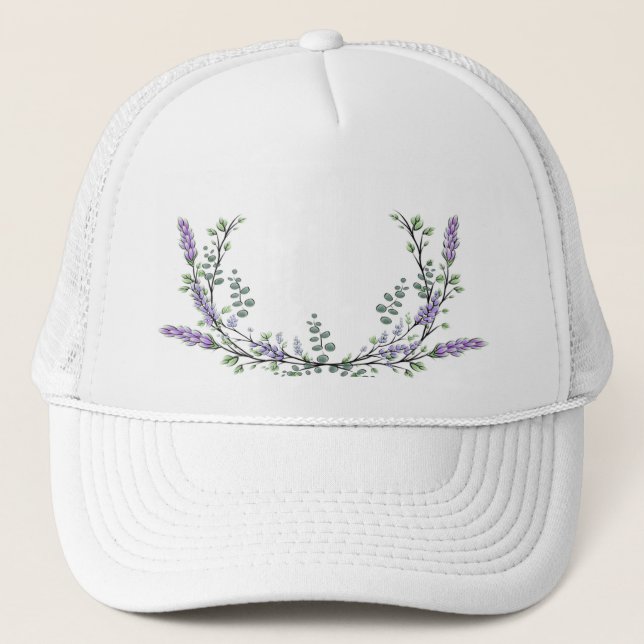 Gorra De Camionero Lavanda y Eucalipto (Anverso)