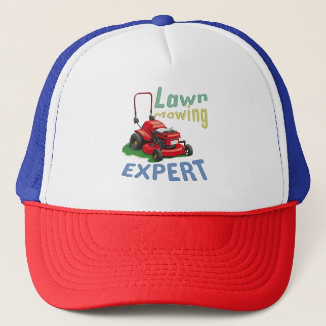 Gorra De Camionero Lawn Mowing Expert (Anverso)