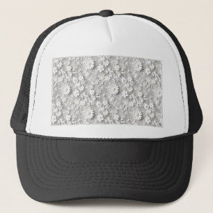 Gorra De Camionero Lazo blanco floral