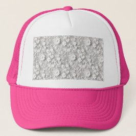 Gorra De Camionero Lazo blanco floral