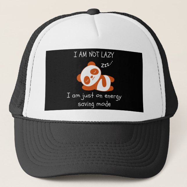 Gorra De Camionero Lazy Panda Funny (Anverso)