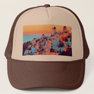 Gorra De Camionero ldp SANTORINI - panorama - por la noche -