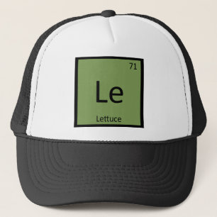 Gorra De Camionero Le - Química de la Lechuga Verdura Tabla Periódica