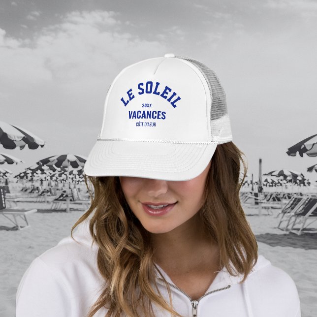 Gorra De Camionero Le Soleil Vacances Côte d'Azur Azul Azul (Subido por el creador)