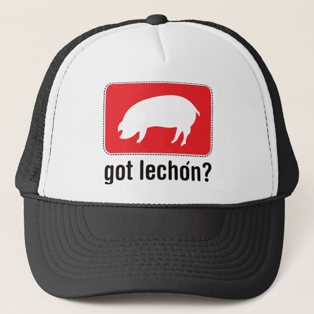 Gorra De Camionero Lechon conseguido - rojo (Anverso)
