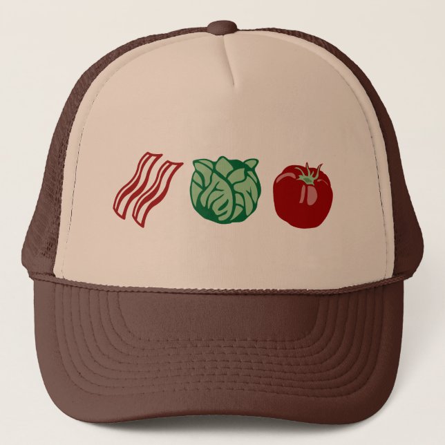 Gorra De Camionero ¡Lechuga y tomate - el BLT del tocino! (Anverso)