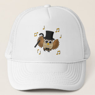Gorra De Camionero Lechuza bailarina con Personalizado de notas music