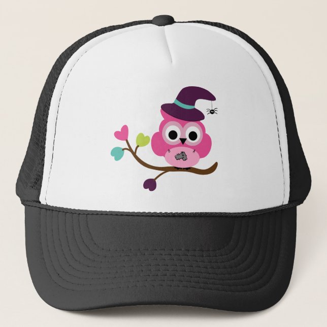 Gorra De Camionero Lechuza Cute Halloween (Anverso)