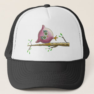 Gorra De Camionero Lechuza divertida y linda en una sucursal