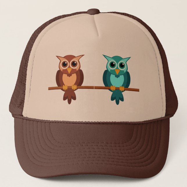 Gorra De Camionero Lechuza 🌃 noche, gorra, a la venta. (Anverso)