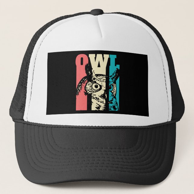 Gorra De Camionero Lechuza Retro (Anverso)