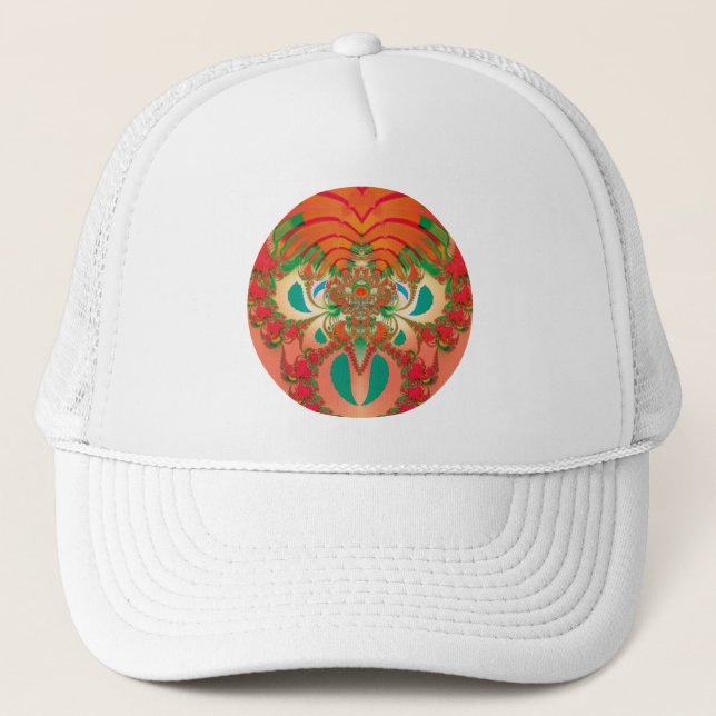 Gorra De Camionero Lechuza Roja Resumen (Anverso)