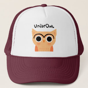 Gorra De Camionero Lechuza UnibrOwl   Lechuza graciosa de las cejas
