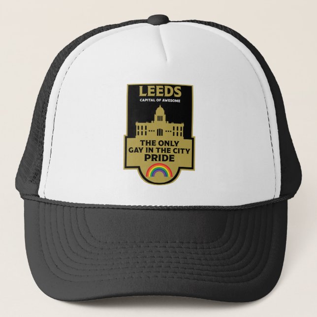 Gorra De Camionero Leeds Gay Pride - Leeds England LGBT - (Anverso)