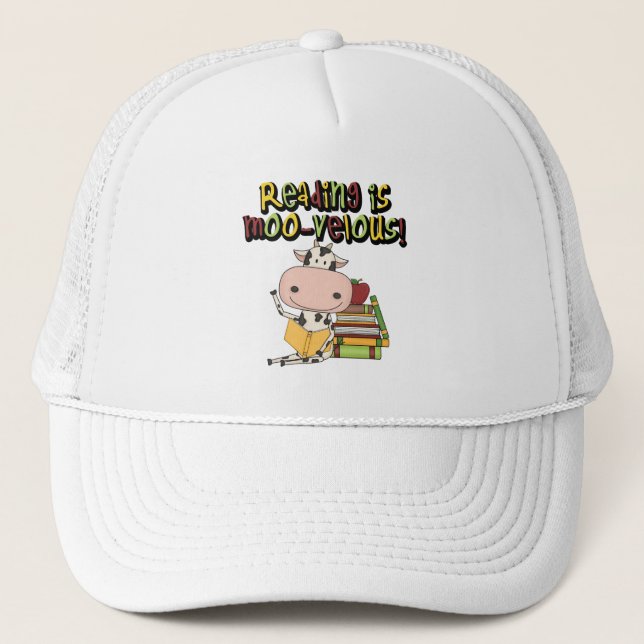 Gorra De Camionero Leer es Moo-velous (Anverso)