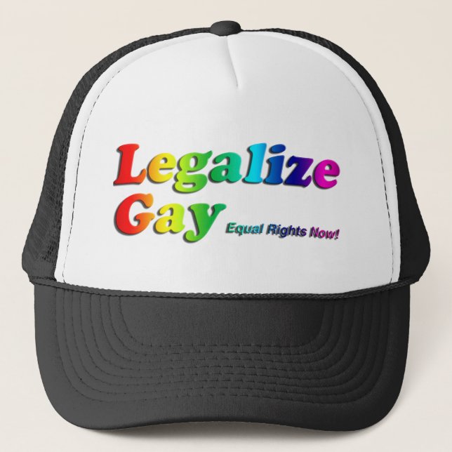 Gorra De Camionero Legalice al gay (Anverso)