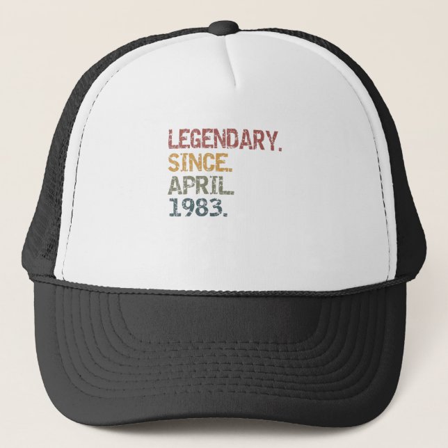 Gorra De Camionero Legendario desde abril de 1983 (Anverso)