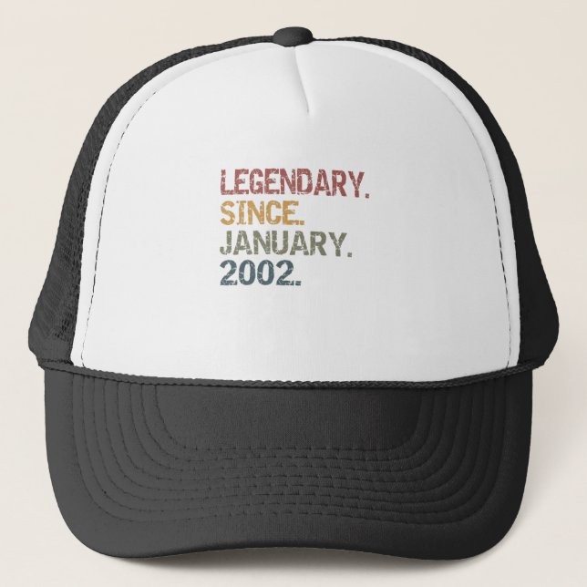 Gorra De Camionero Legendario desde enero de 2002 (Anverso)