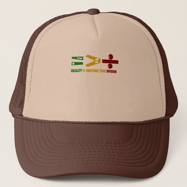 Gorra De Camionero l'égualité est plus grande que la division (Anverso)