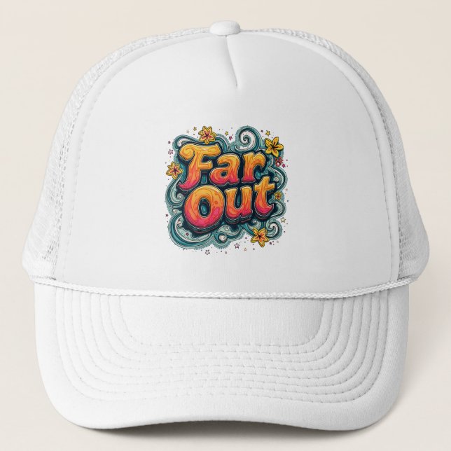 Gorra De Camionero Lejano Retro 70 Psicodelic Groovy Hippie (Anverso)