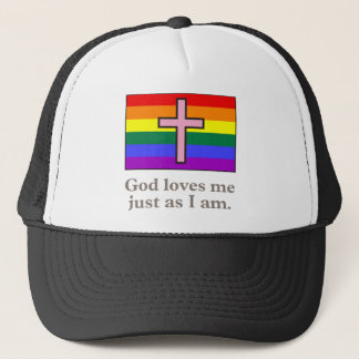 Gorra De Camionero Lema cristiano gay de la bandera