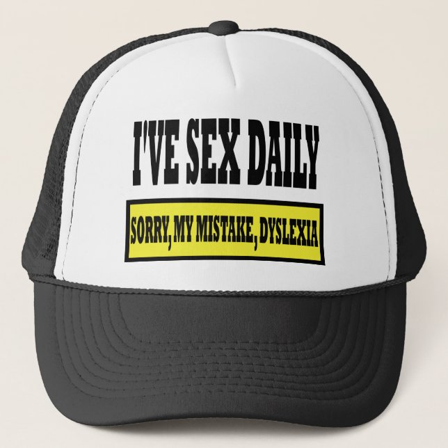 Gorra De Camionero Lema grosero de la dislexia (Anverso)