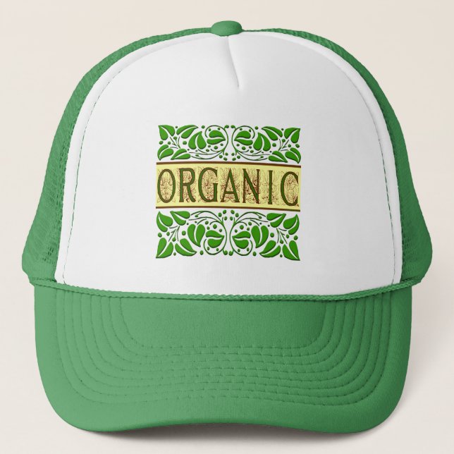 Gorra De Camionero Lema verde orgánico (Anverso)