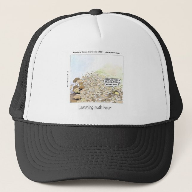 Gorra De Camionero Lemmings Rush Hour Funny (Anverso)