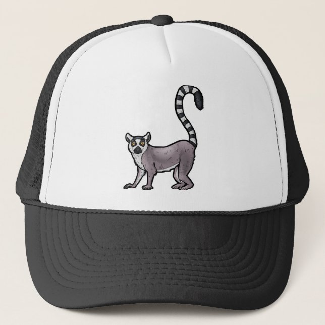 Gorra De Camionero Lemur con cola de anillo (Anverso)