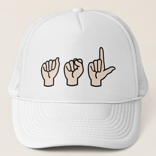 Gorra De Camionero Lenguaje de Rótulo (Anverso)