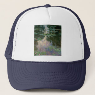 Gorra De Camionero LEÑOS DE AGUA EN EL ESTANQUE VERDE ROSA DE Claude