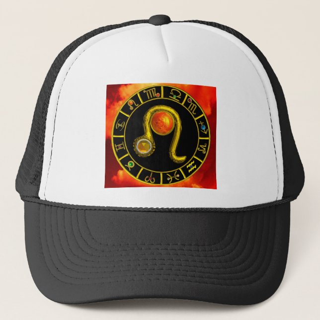 Gorra De Camionero LEO, Golden, Zodoac Birthday Jewel (Anverso)
