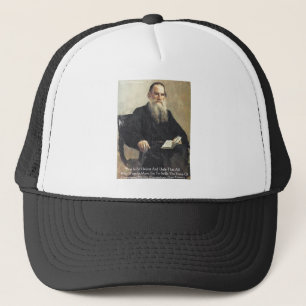 Gorra De Camionero Leo Tolstoy: "La guerra es injusta" Wisdom Cita Re