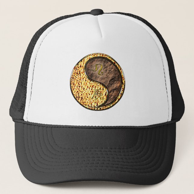 Gorra De Camionero Leo y Dragón de Tierra (Anverso)