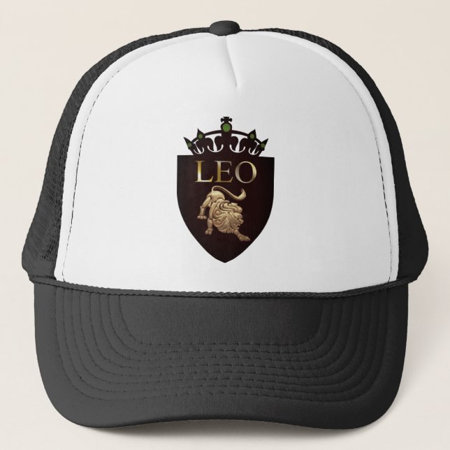 Gorra De Camionero Leo Zodiac Personalizado Trucker Hat (Anverso)